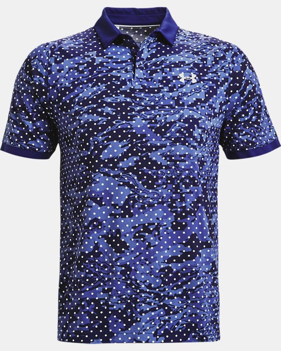 Polo UA Iso-Chill Penta Dot pour homme, Blue, pdpMainDesktop image number 4